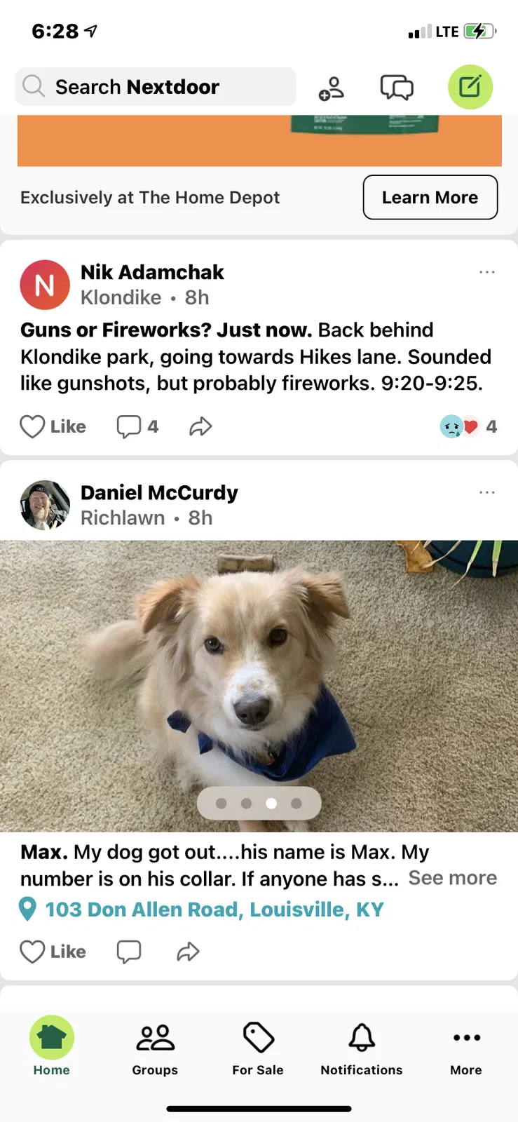 Lost dog in Louisville, KY, 40207