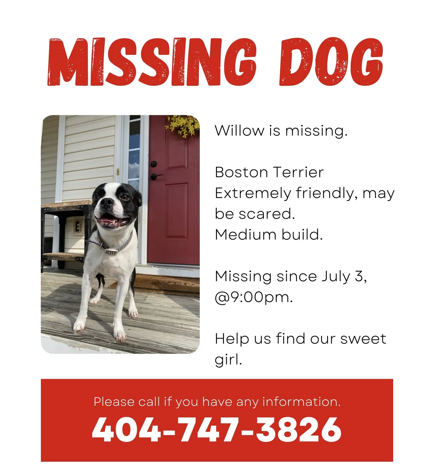 Lost dog in Dallas, GA, 30132