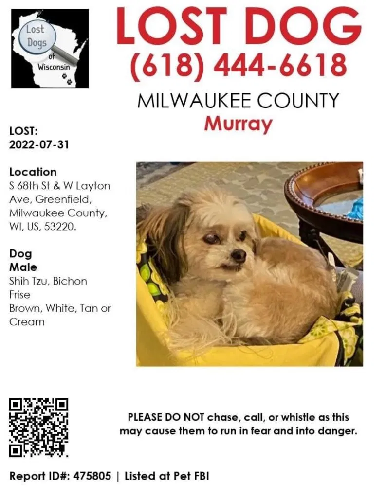 Lost dog in Milwaukee, WI, 53220