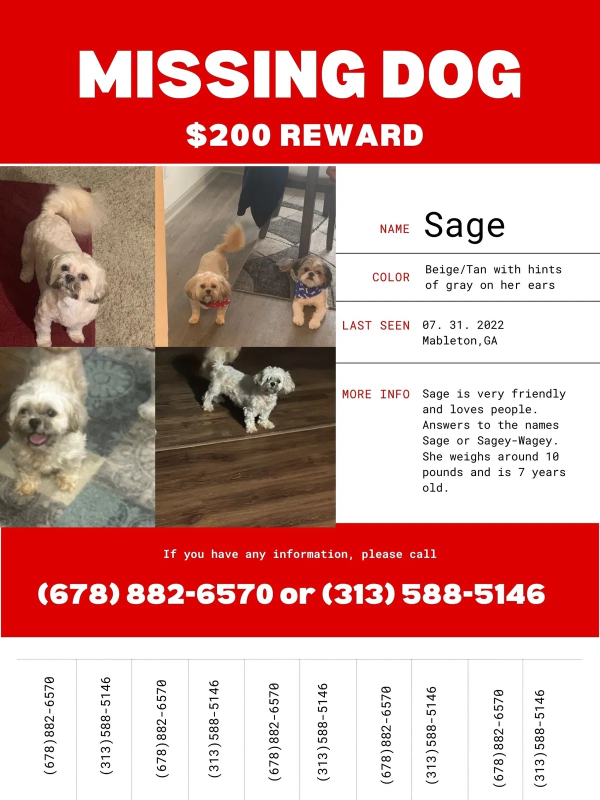 Lost dog in Mableton, GA, 30126