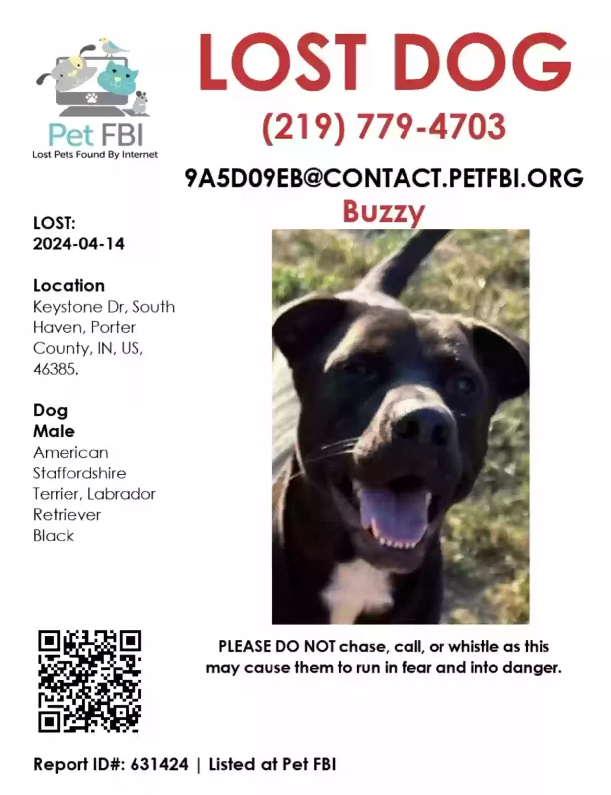 Lost dog in Hobart, IN, 46342