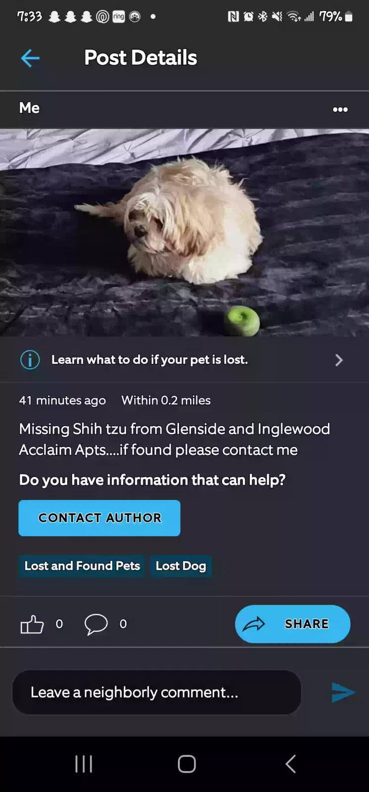 Lost dog in Henrico, VA, 23228
