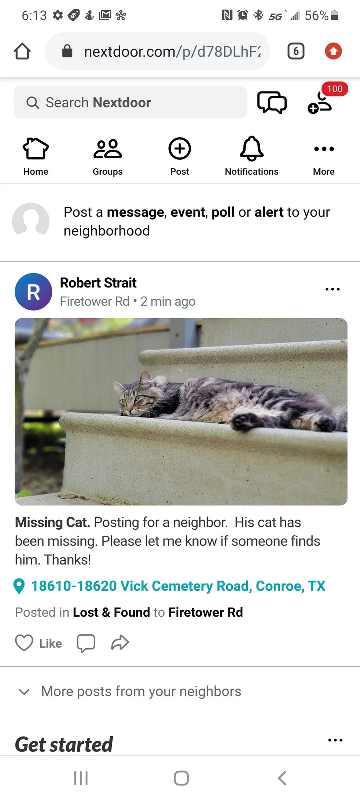 Lost cat in Conroe, TX, 77306